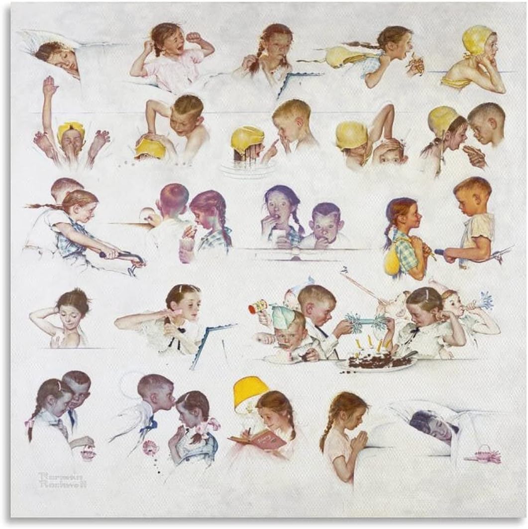 額装済/New Kids in theノーマン ロックウェル/ポスター Amazon.co.jp: ノーマン・ロックウェル・ポスター「少年の人生の